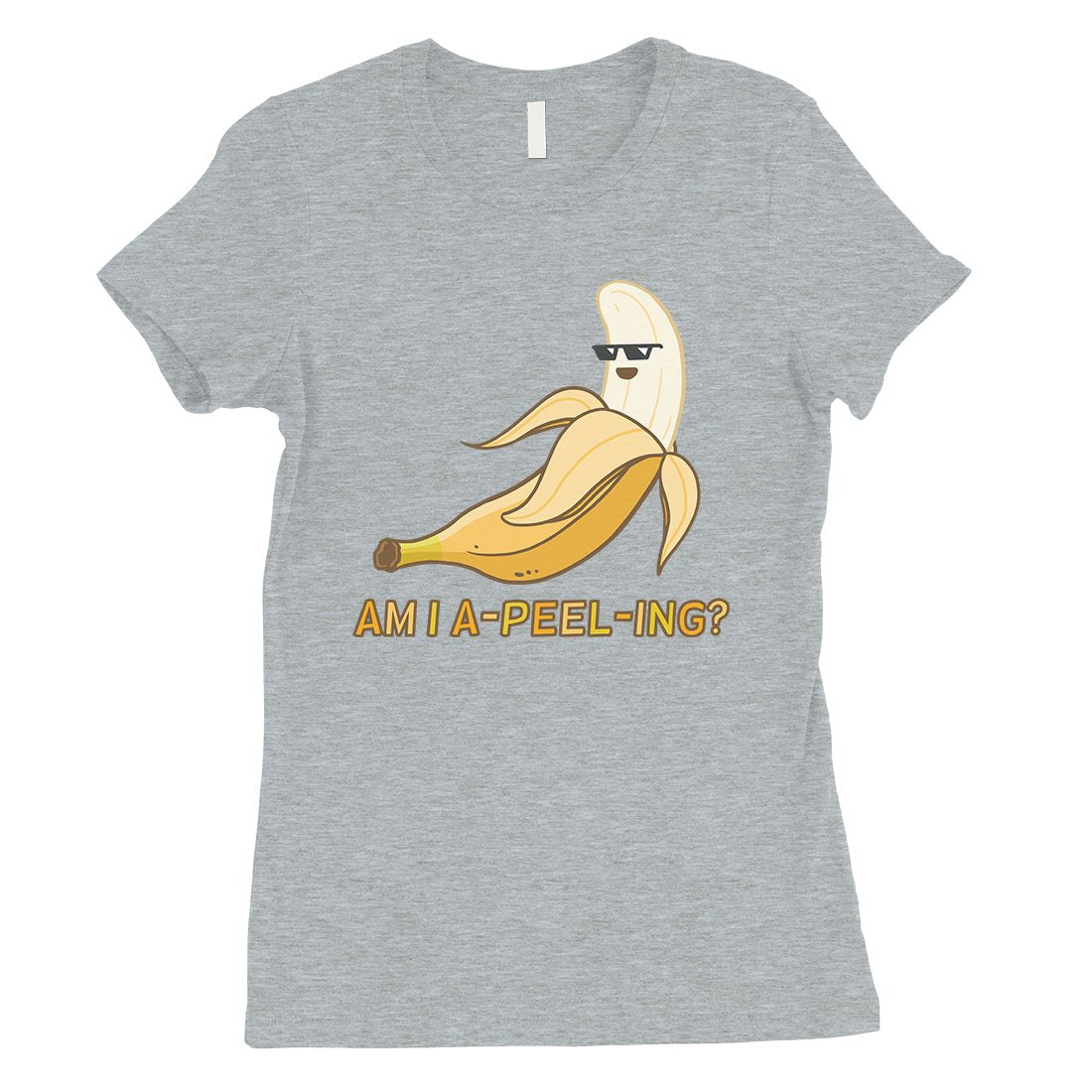 Apeeling Banana Womens Funny Graphic T-Shirt For Single Friend Gift