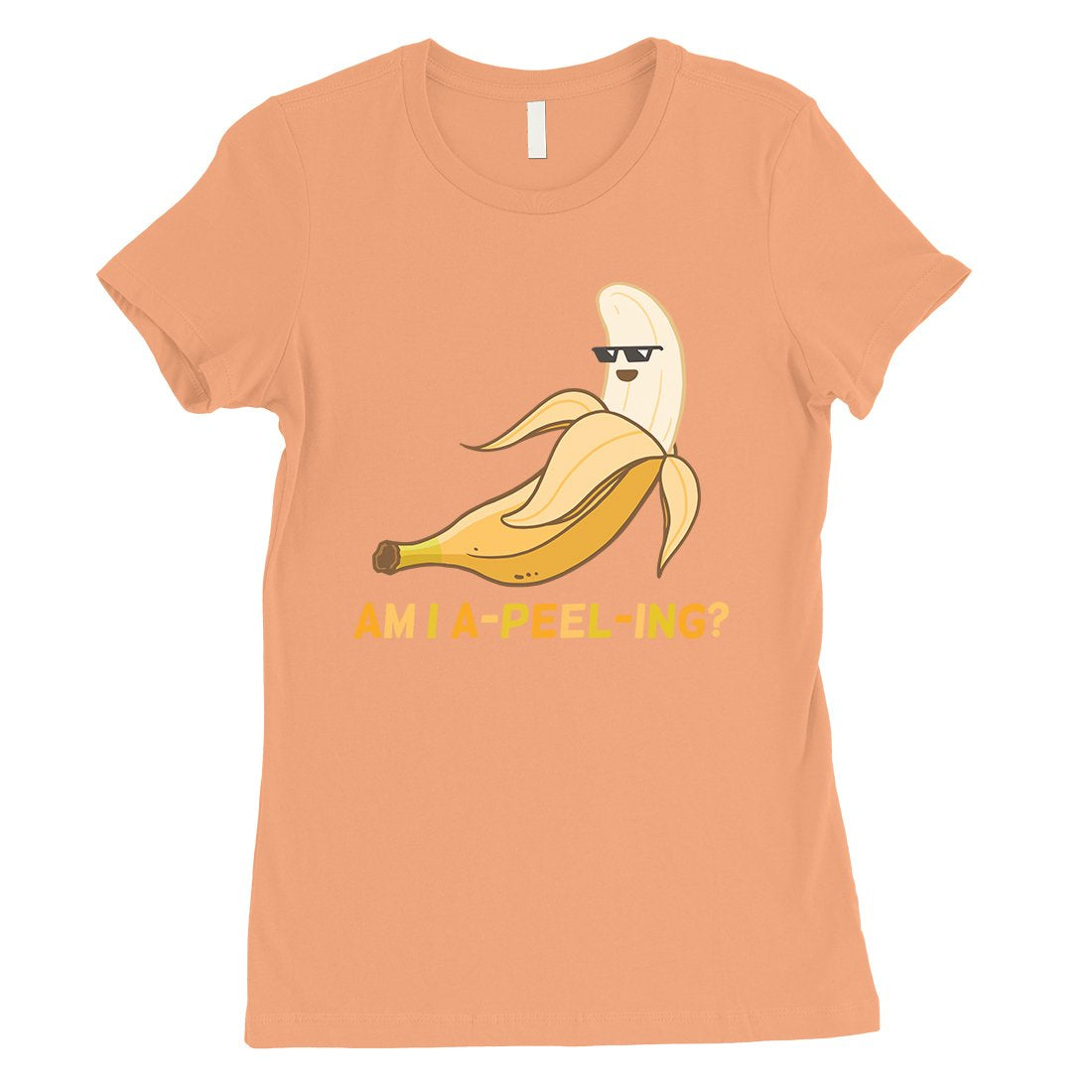 Apeeling Banana Womens Funny Graphic T-Shirt For Single Friend Gift