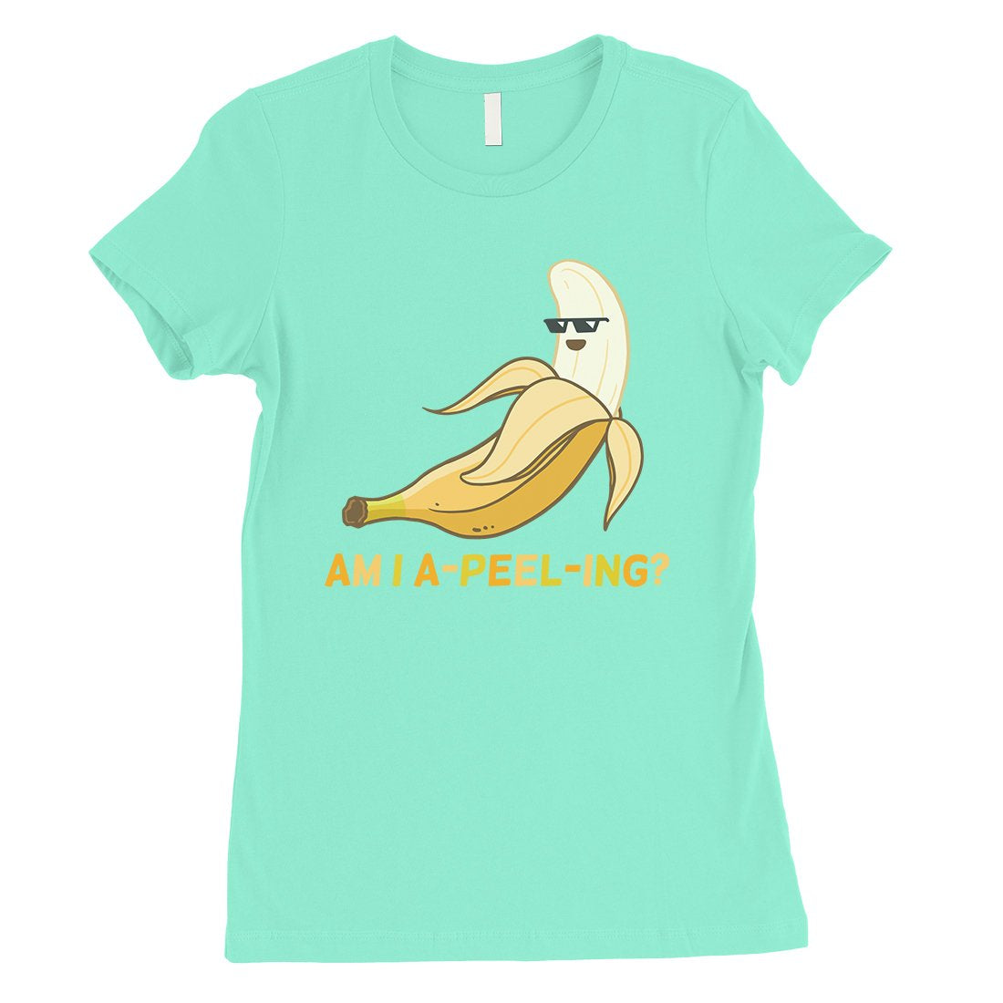 Apeeling Banana Womens Funny Graphic T-Shirt For Single Friend Gift