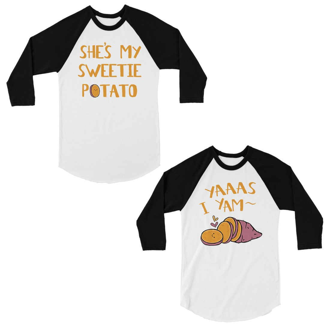 Sweet Potato Yam Funny Matching Baseball Shirts Cute Couples Gift