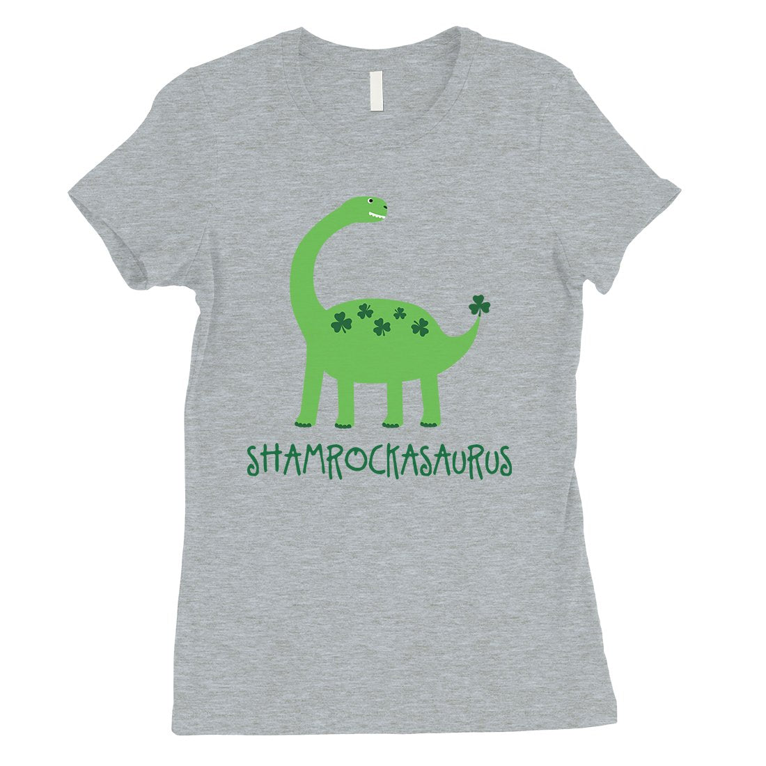 Shamrock Saurus Womens Cute St Patricks Outfit Funny Irish T-Shirt