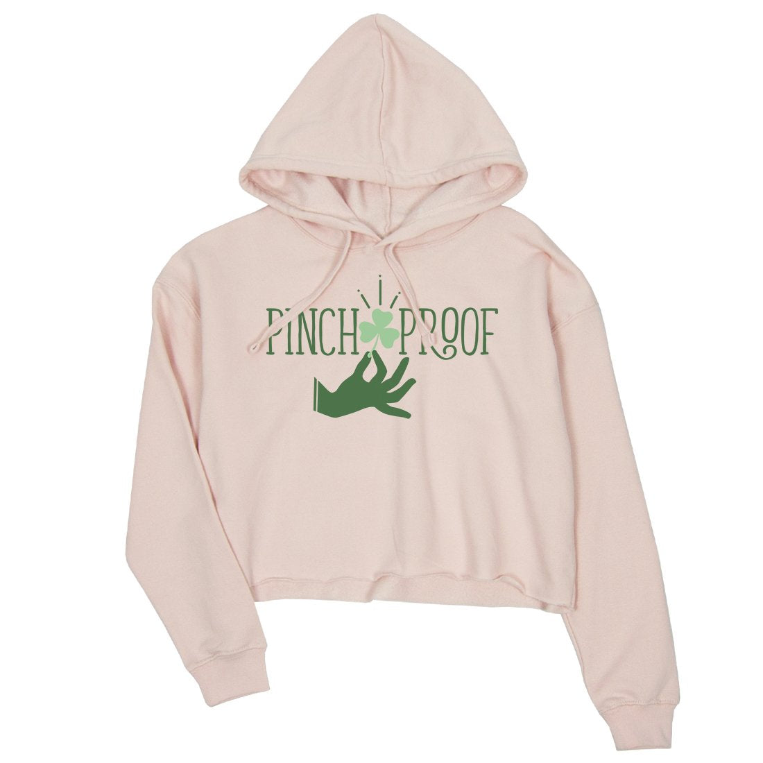 Pinch Me Punch You Womens Cute Saint Patrick's Day Cropped Hoodie