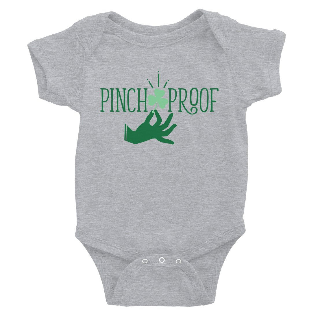 Pinch Proof Clover Baby Bodysuit For First St Patrick's Day Outfit