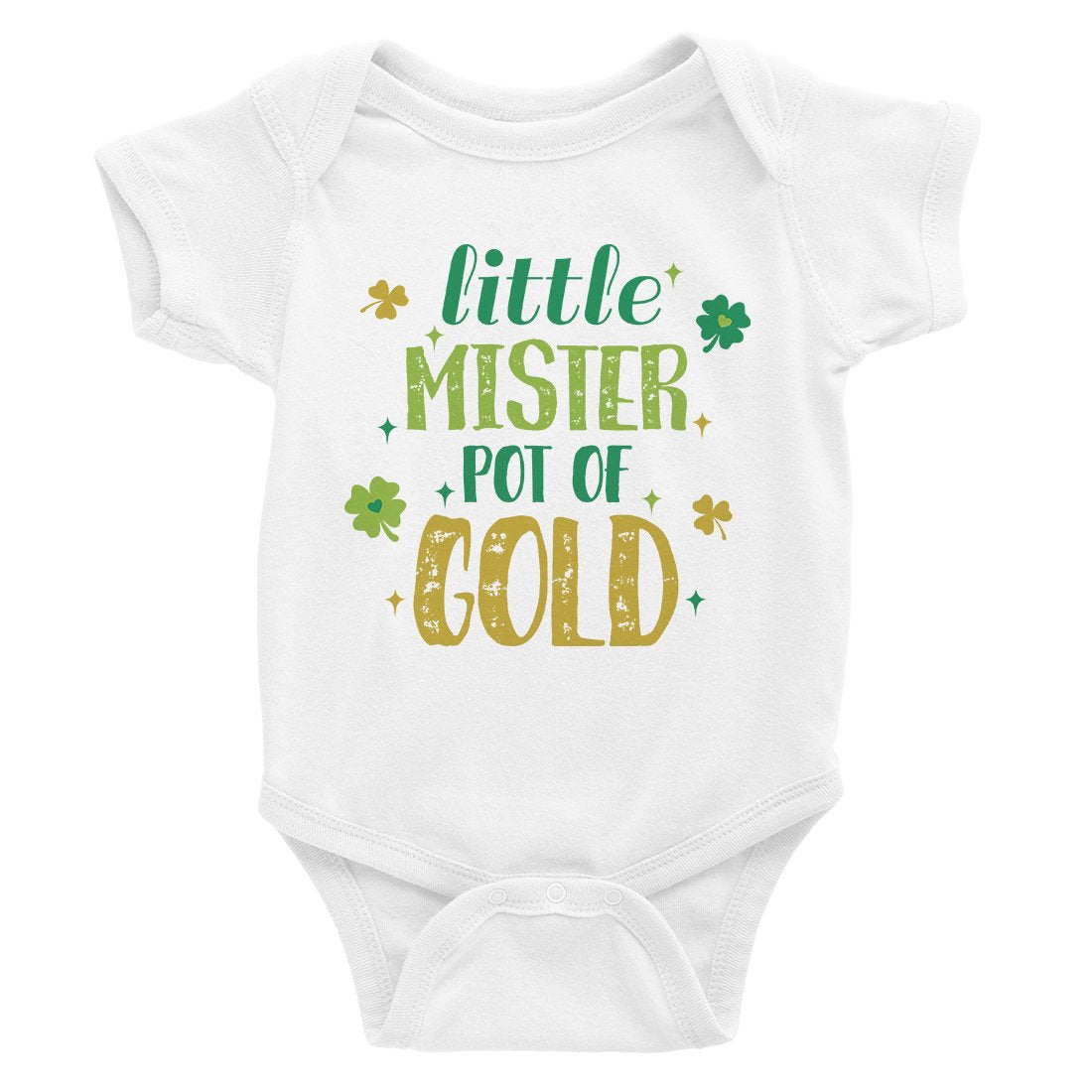 Little Mister Pot Of Gold For St Patrick's Day Baby Bodysuit Gift