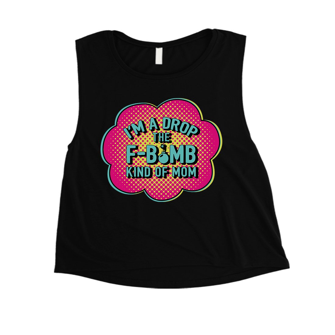 F-Bomb Mom Womens Mother's Day Crop Tanks Funny Workout Mom Gifts