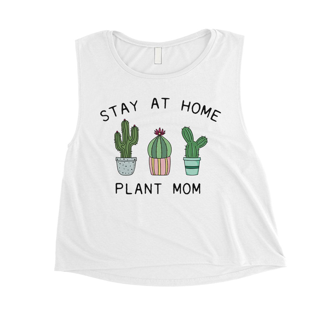 Stay At Home Plant Mom Womens Workout Crop Tank Top Best Mom Gift