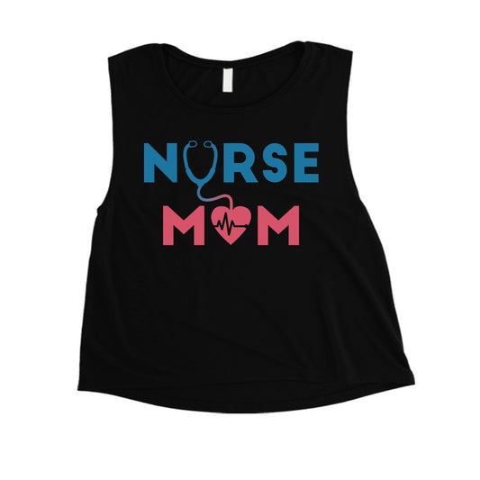 Nurse Mom Womens Workout Crop Tank Top Mother's Day Gift Ideas