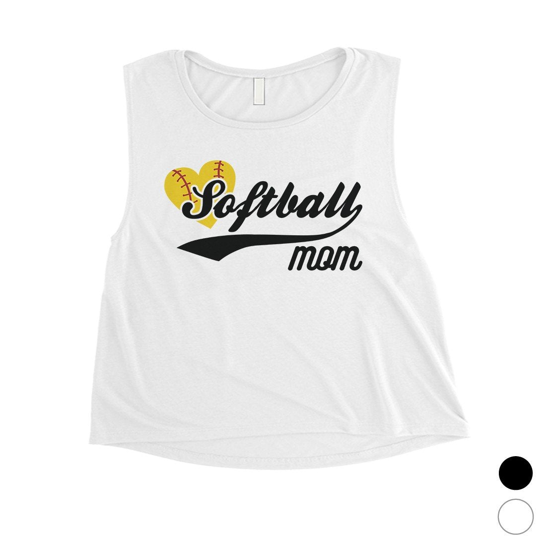 Softball Mom Womens Mother's Day Crop Tank Top Sports Mom Gifts