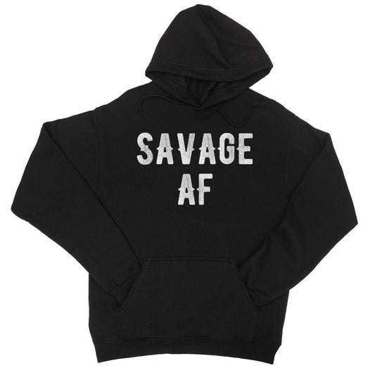 365 Printing Savage AF Womens Hoodie Winter Pullover Funny Sister Birthday Gift