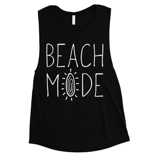 365 Printing Beach Mode Womens Relax Serene Mood Summer Vacation Muscle Shirt