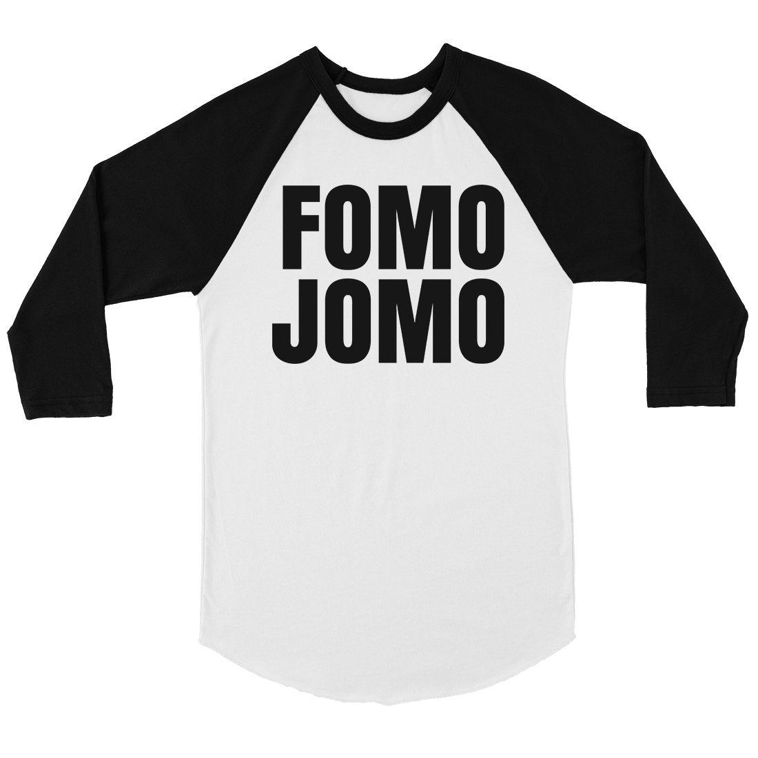 365 Printing Fomo Jomo Mens Baseball Shirt Funny Happy Saying Ragland Tee Gift