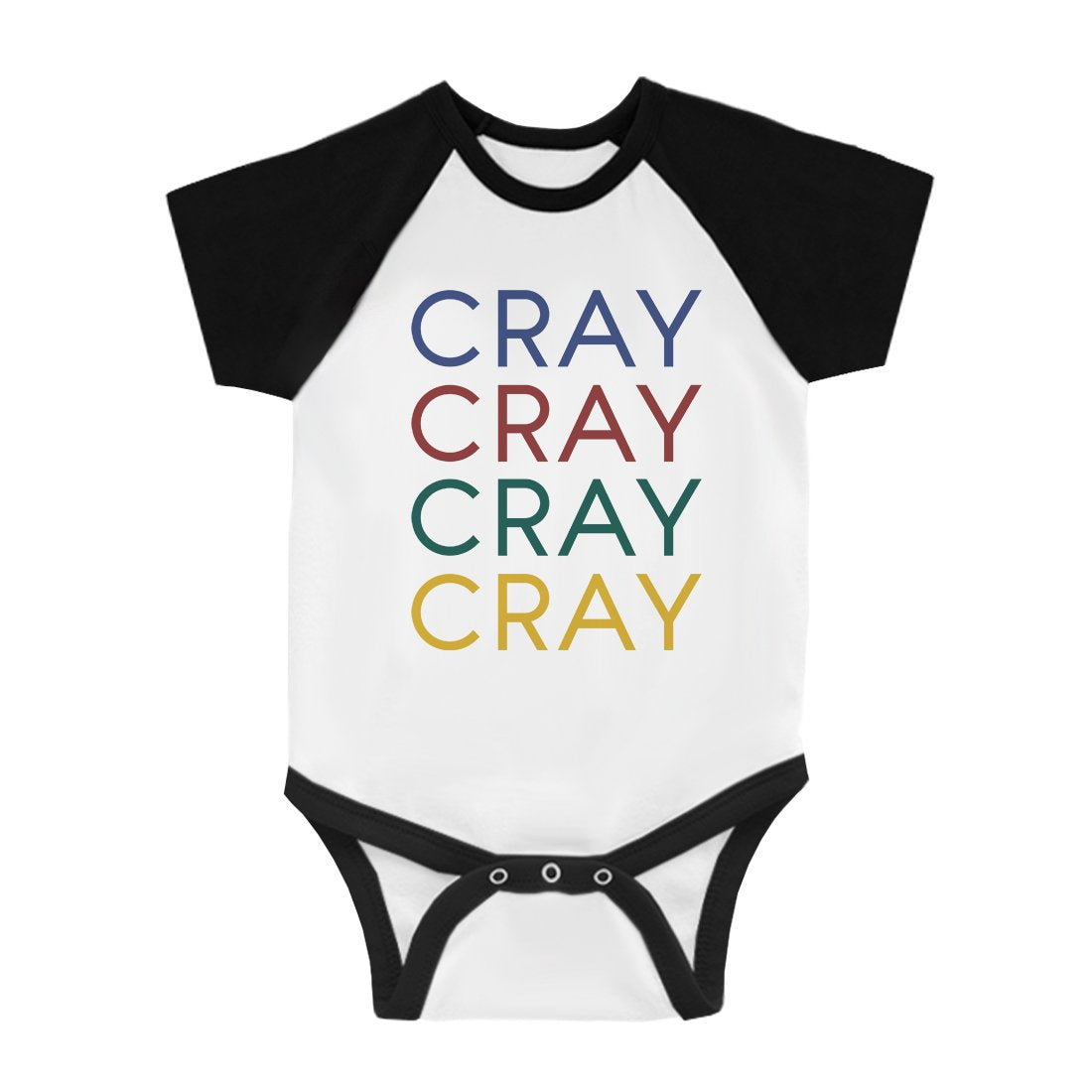 365 Printing Cray Infant Baseball Shirt Gag Baby Shower Gift Humor Raglan Tee