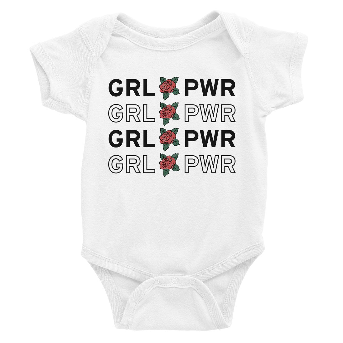 365 Printing Girl Power Baby Bodysuit Gift For Baby Shower Cute Infant Jumpsuit