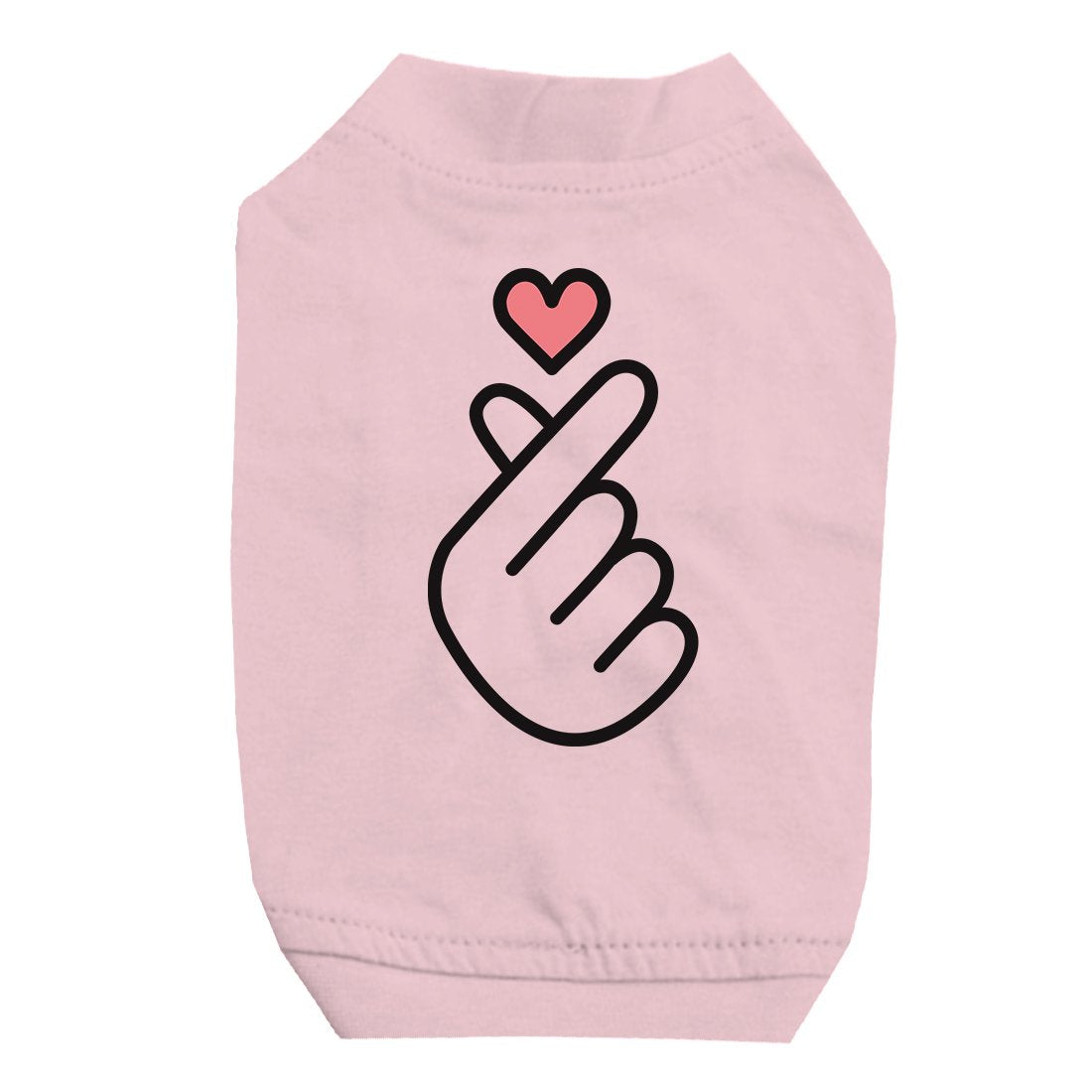 365 Printing Finger Heart Pet Shirt for Small Dogs Cute Dog Lovers Gift Ideas