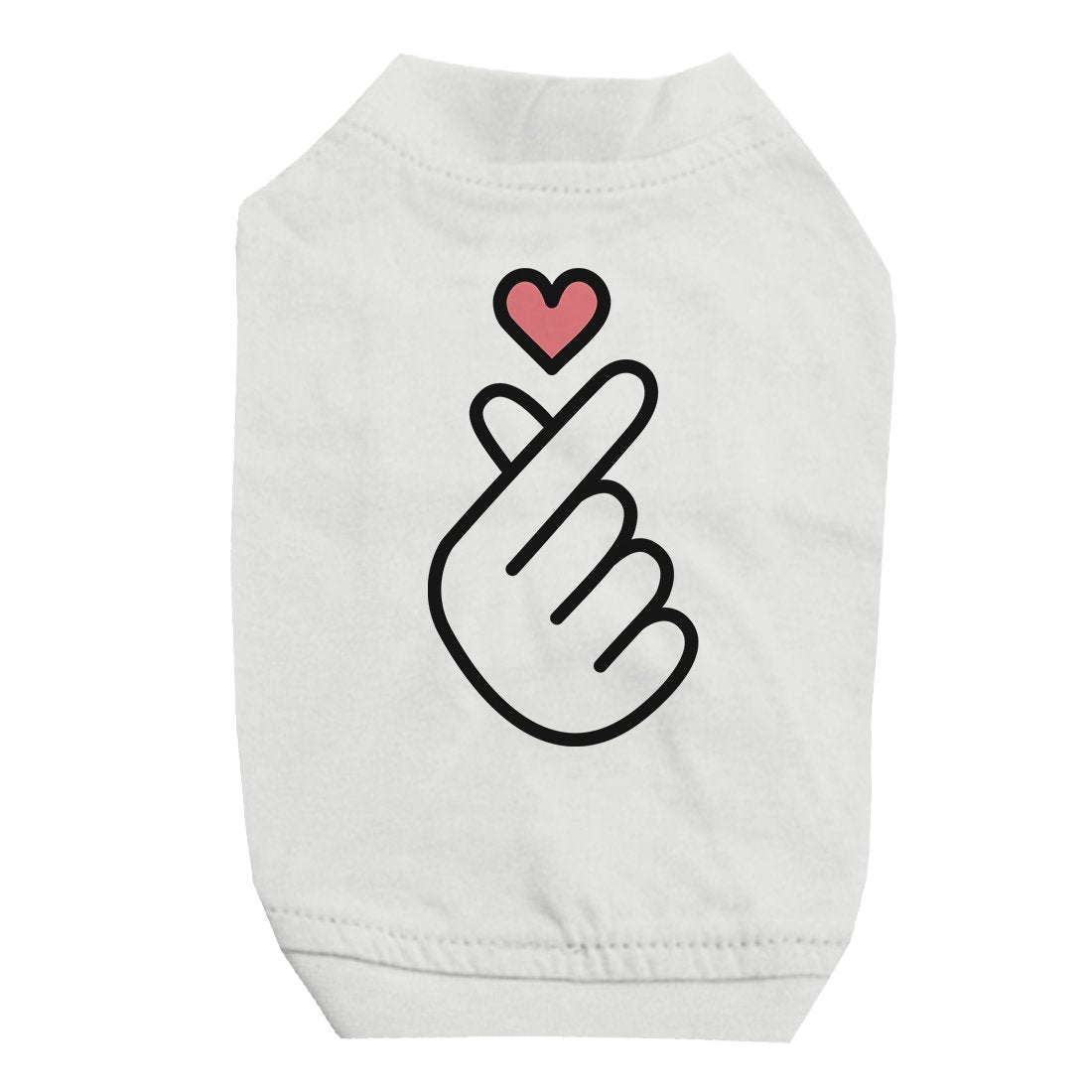 365 Printing Finger Heart Pet Shirt for Small Dogs Cute Dog Lovers Gift Ideas