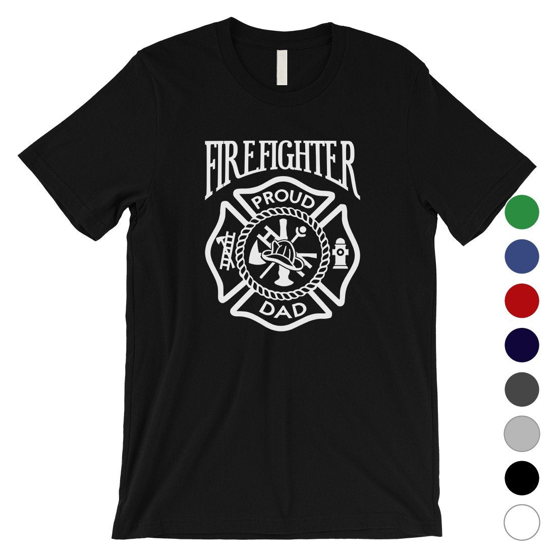 Firefighter Dad Mens Strong-Willed Great Father's Day Shirt Gift