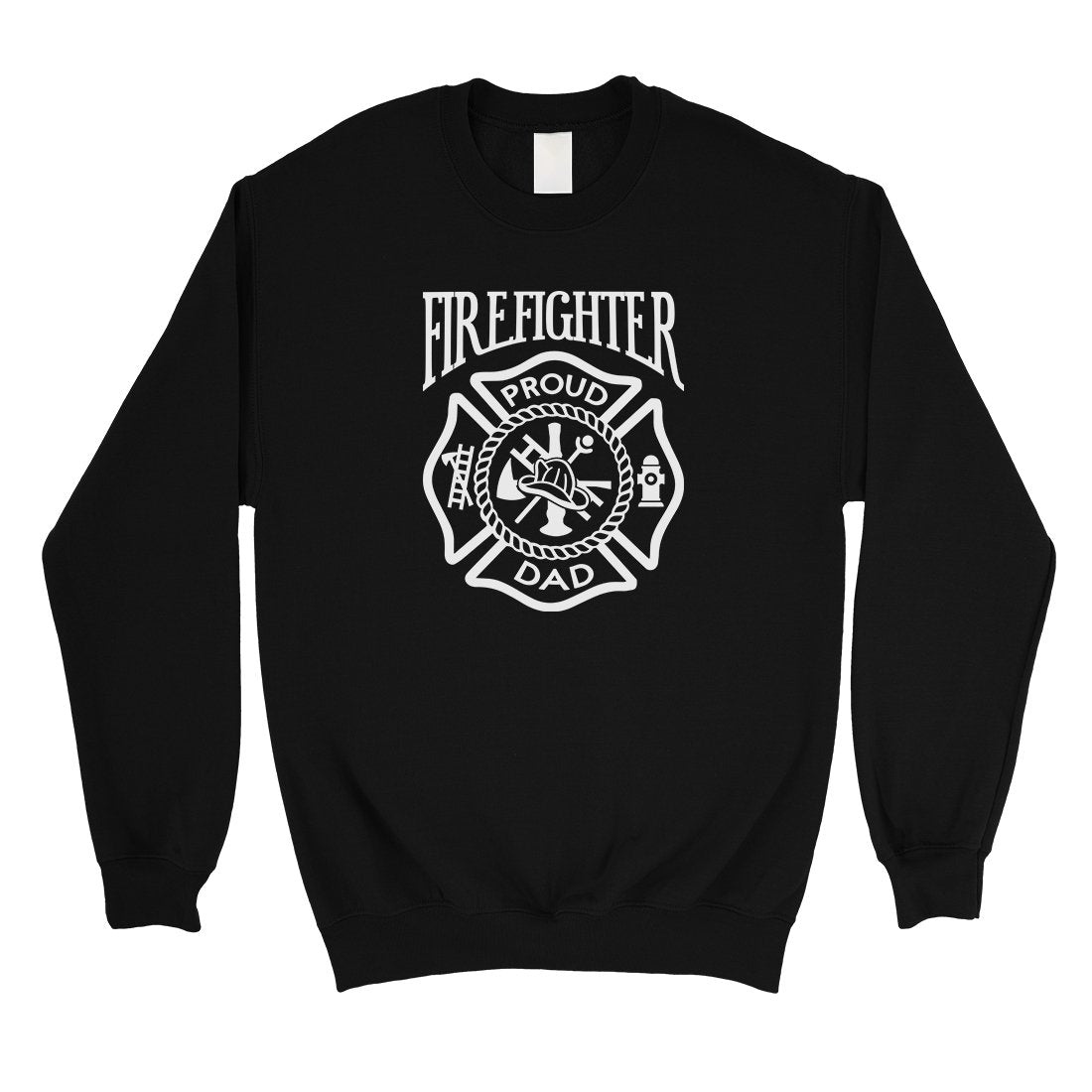 Firefighter Dad Mens/Unisex Fleece Sweatshirt Proud Supportive Gift