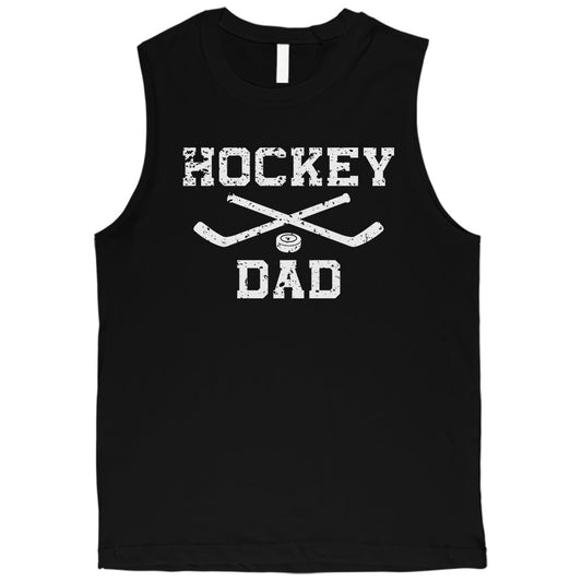 Hockey Dad Mens Proud Hardworking Sweet Fun Muscle Shirt Dad Gift