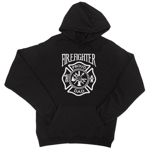 Firefighter Dad Unisex Fleece Hoodie Unafraid Courageous Dad Gift