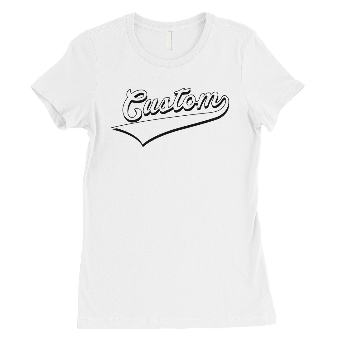 White College Swoosh Perfect Sweet Womens Personalized T-Shirt Gift