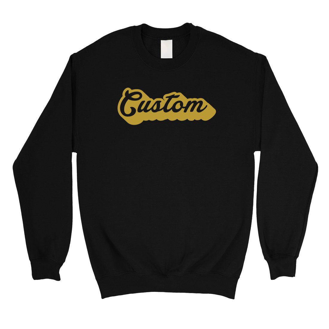 Yellow Pop Up Text Powerful Unisex Personalized Crewneck Sweatshirt