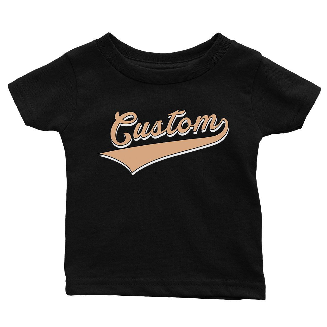 Orange College Swoosh Amazing Bright Hip Baby Personalized T-Shirt