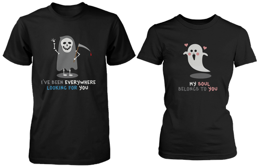 Cute Ghost Lovers Matching Couple Shirts (Set)