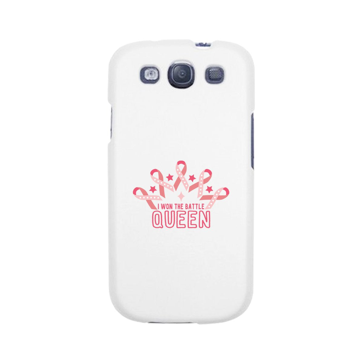 Won The Battle Queen Breast Cancer Awareness White Phone Case