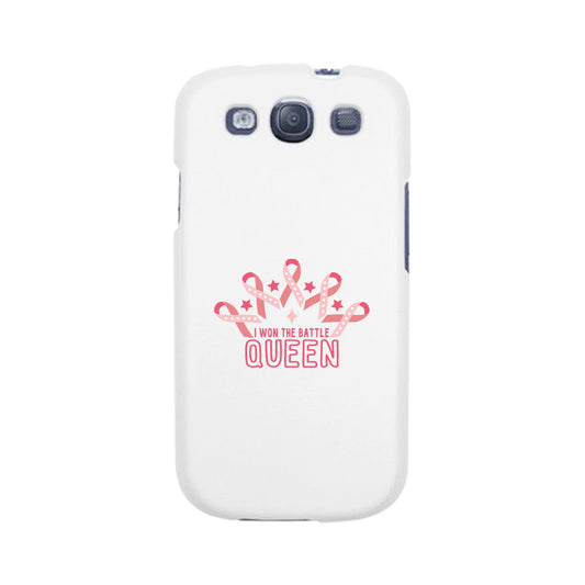 Won The Battle Queen Breast Cancer Awareness White Phone Case