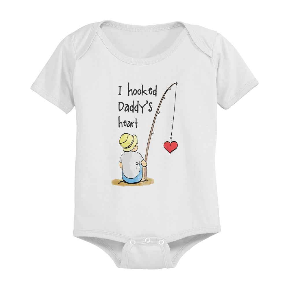 I Hooked Daddy's Heart Baby Bodysuit