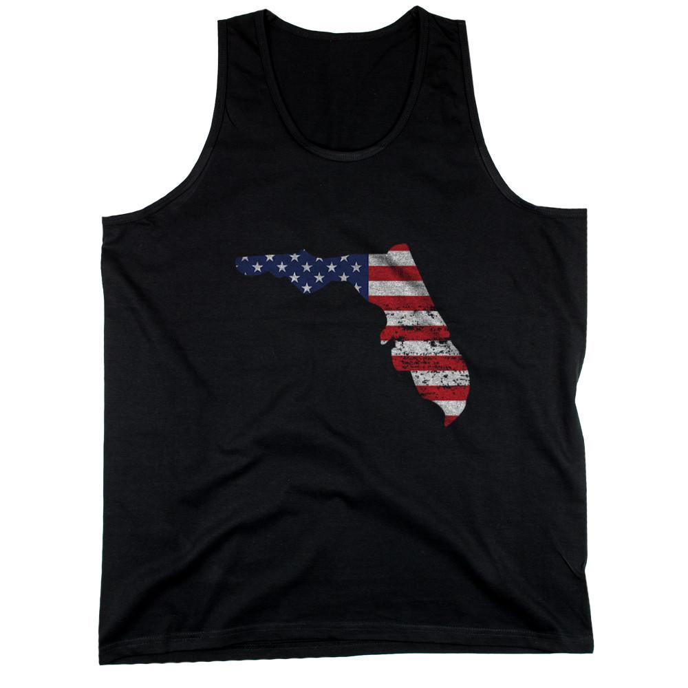 FL State USA Flag Men's Tank Top Florida American Flag Tanks