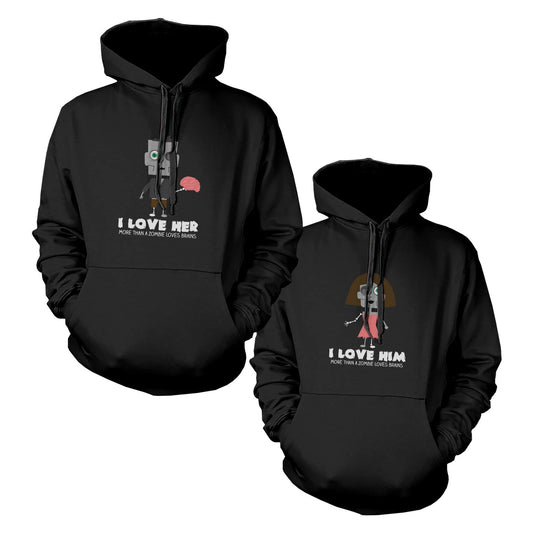 Zombies Couple Cute Matching Hoodies Halloween Hooded Sweatshirts