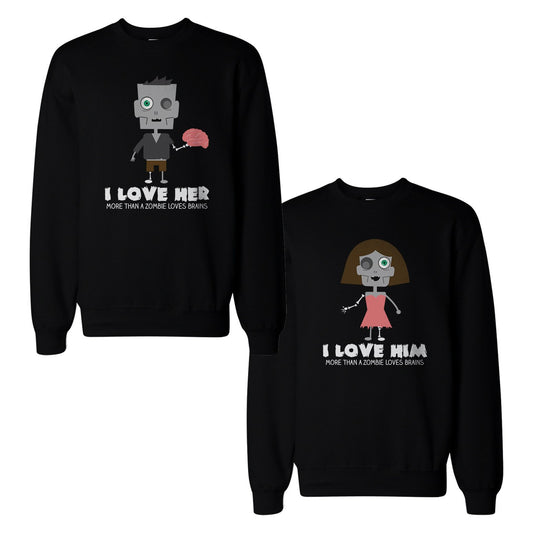 Zombies Couple Sweatshirts Cute Halloween Matching Sweat Shirts