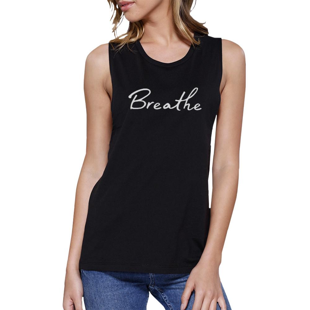 Breath Muscle Tee Work Out Sleeveless Shirt Cute Yoga T-shirt