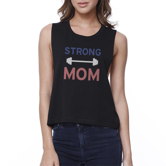 Strong Mom Crop Top Work Out Sleeveless Tank Top Gift For Mom