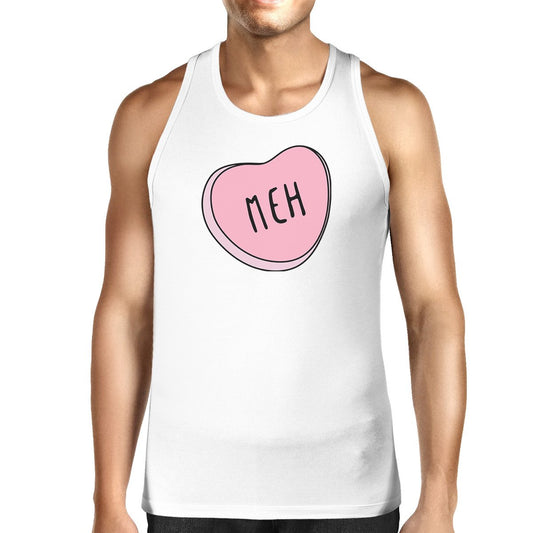 Meh Heart Men's Tank Top Lovely Heart Graphic Gift Ideas For Her