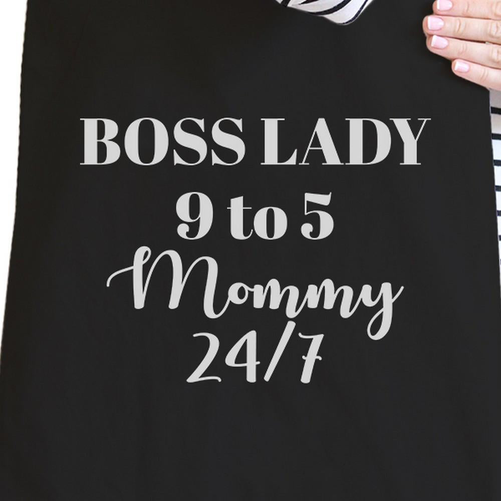 Boss Lady Mommy Black Canvas Bag Funny Gift Ideas For Bossy Moms