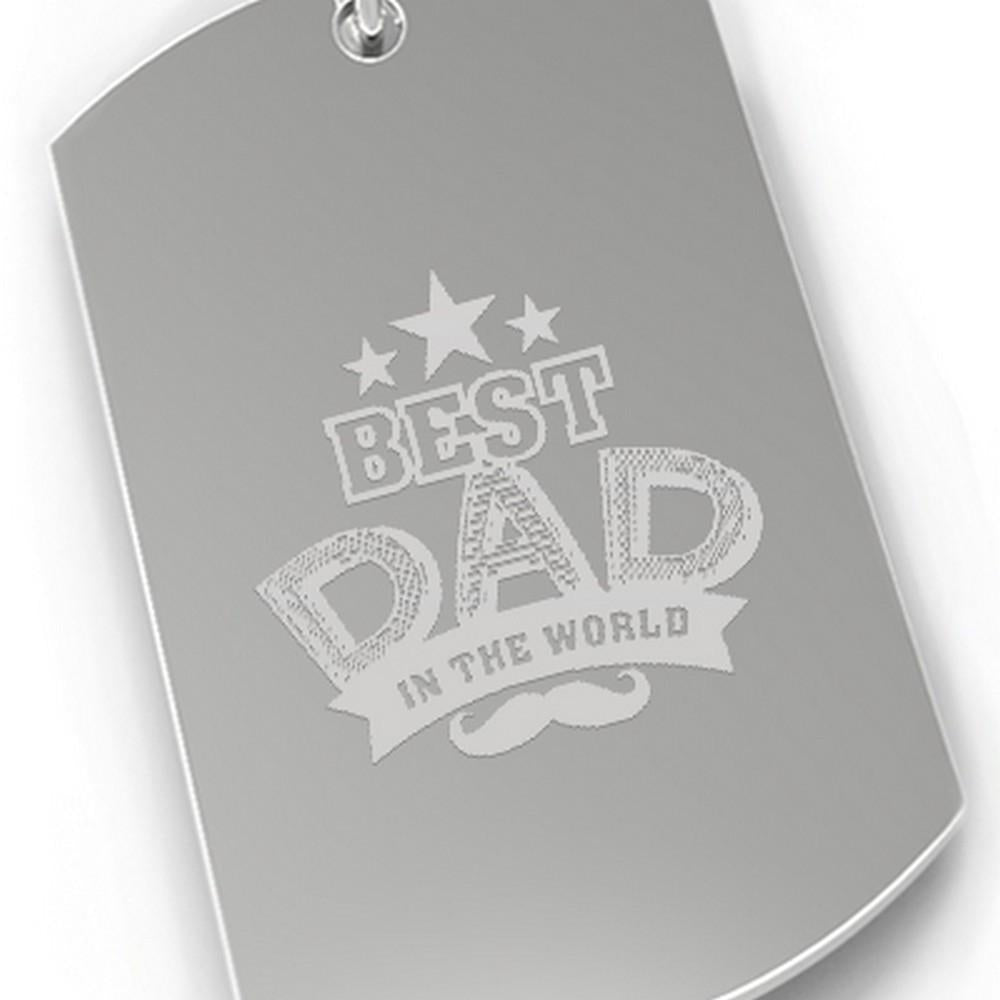 Best Dad In The World Dog Tag Style Key Chain Dad Gifts From Son