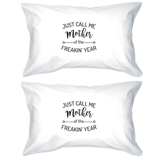 Mother Of The Year Pillowcases Standard Size Pillow Covers Mom Gift