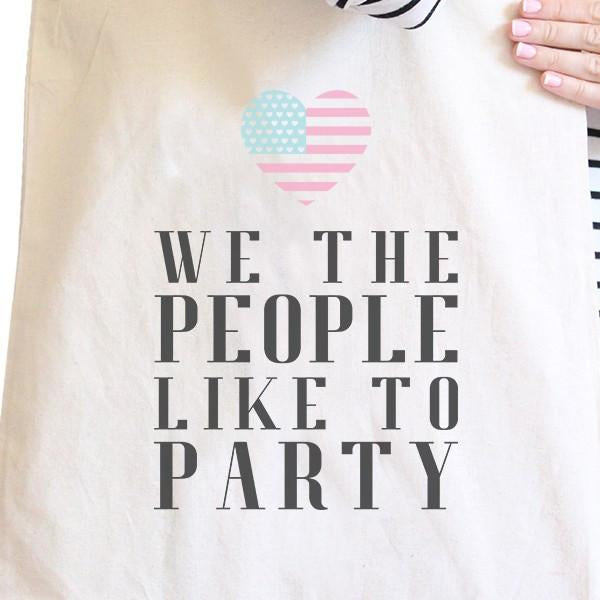 We The People Natural Cotton Canvas Bag Funny Gifts For 4th of July