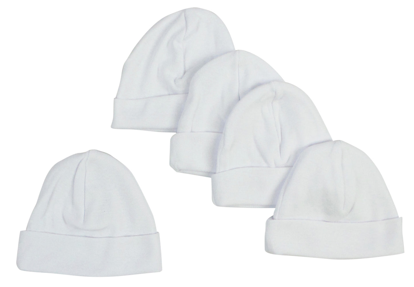 White Baby Cap (pack Of 5)