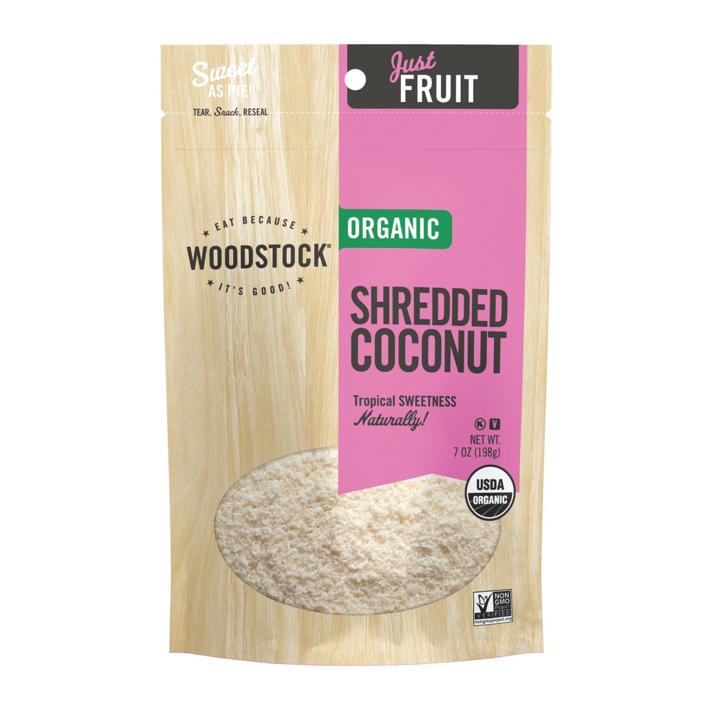 Woodstock Organic Shredded Coconut - Case Of 8 - 7 Oz