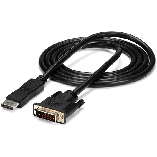 StarTech.com 6ft / 1.8m DisplayPort to DVI Cable - 1920x1200 - DVI Adapter Cable - Multi Monitor Solution for DP to DVI Setup (DP2DVIMM6)