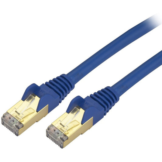 StarTech.com 14 ft Cat6a Patch Cable - Shielded (STP) - Blue - 10Gb Snagless Cat 6a Ethernet Patch Cable