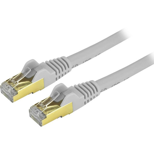 StarTech.com 3 ft Cat6a Patch Cable - Shielded (STP) - Gray - 10Gb Snagless Cat 6a Ethernet Patch Cable