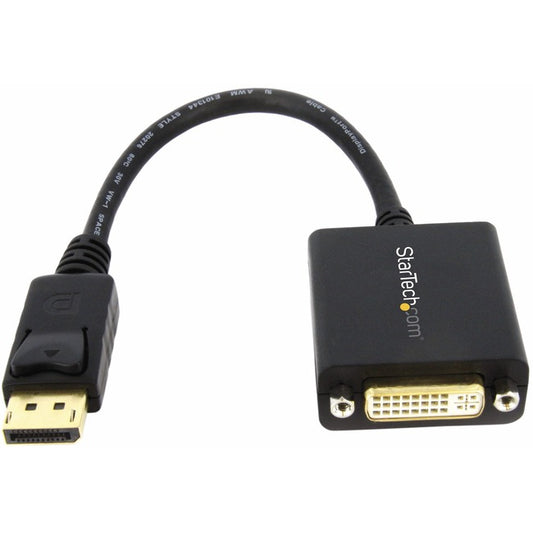 StarTech.com DisplayPort To DVI Adapter - Passive - 1080p -DP to DVI - Display Port to DVI-D Adapter