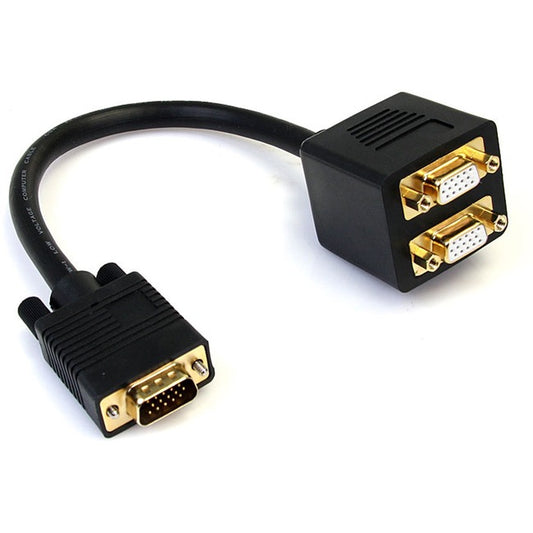 StarTech.com 1 ft VGA to 2x VGA Video Splitter Cable - M/F