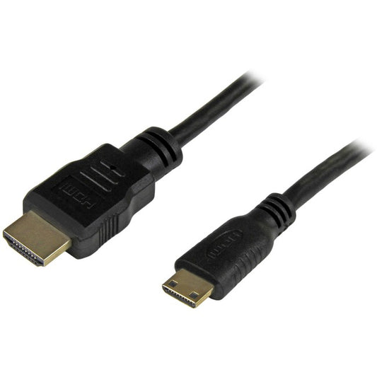 StarTech.com 1 ft High Speed HDMI® Cable with Ethernet- HDMI to HDMI Mini- M/M