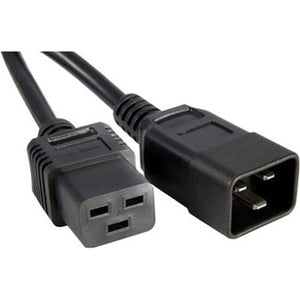 Unirise Usa, Llc 2ft Black C19-c20 Pdu Power Cord, Sjt, 20amp, 250v