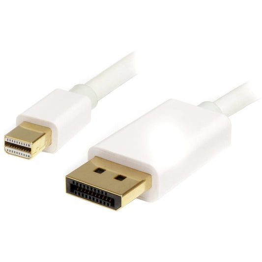 StarTech.com 1m (3 ft) White Mini DisplayPort to DisplayPort 1.2 Adapter Cable M/M - DisplayPort 4k